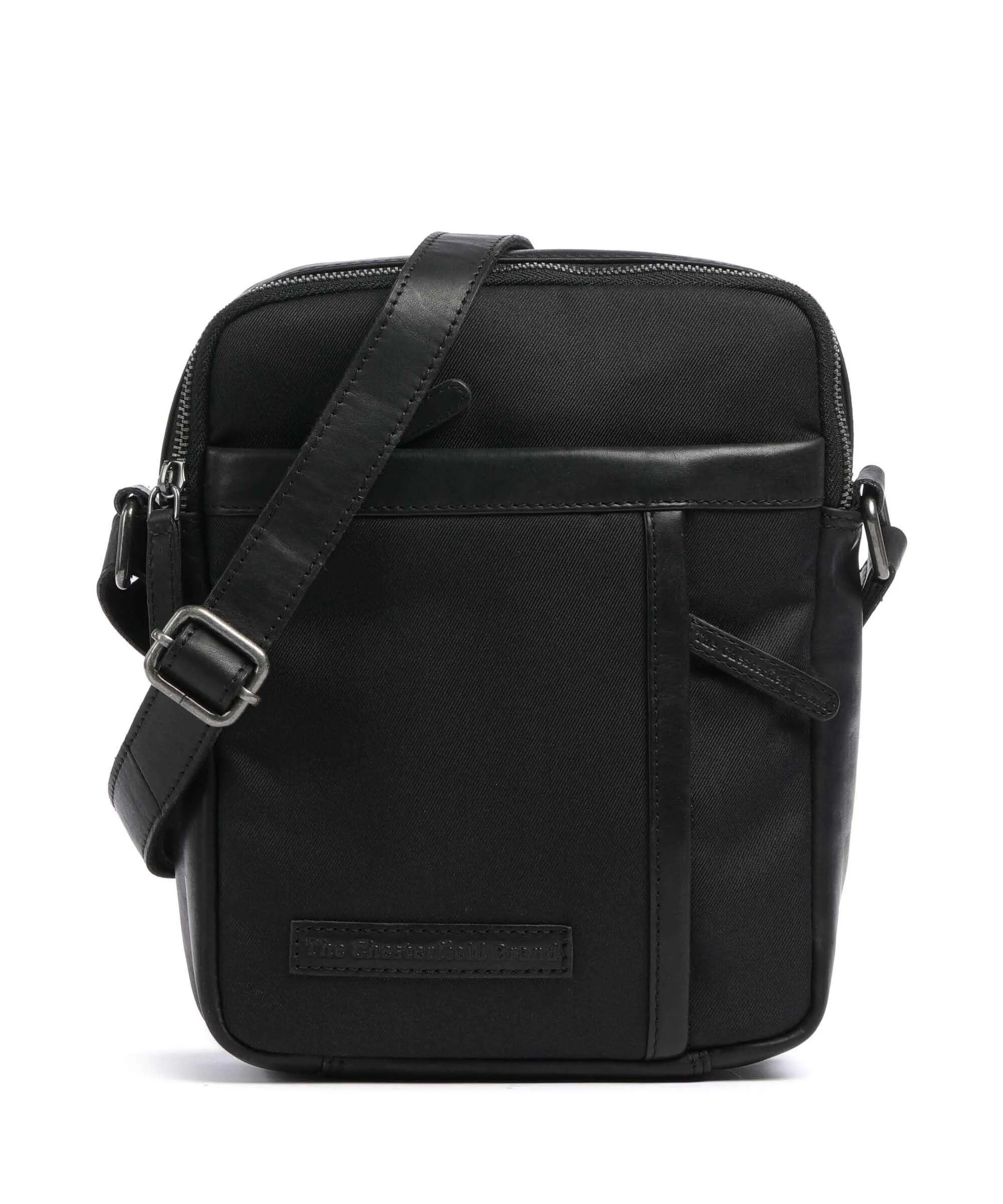  The Chesterfield Brand Fusion Arendal Borsa a tracolla nylon, pelle nero  