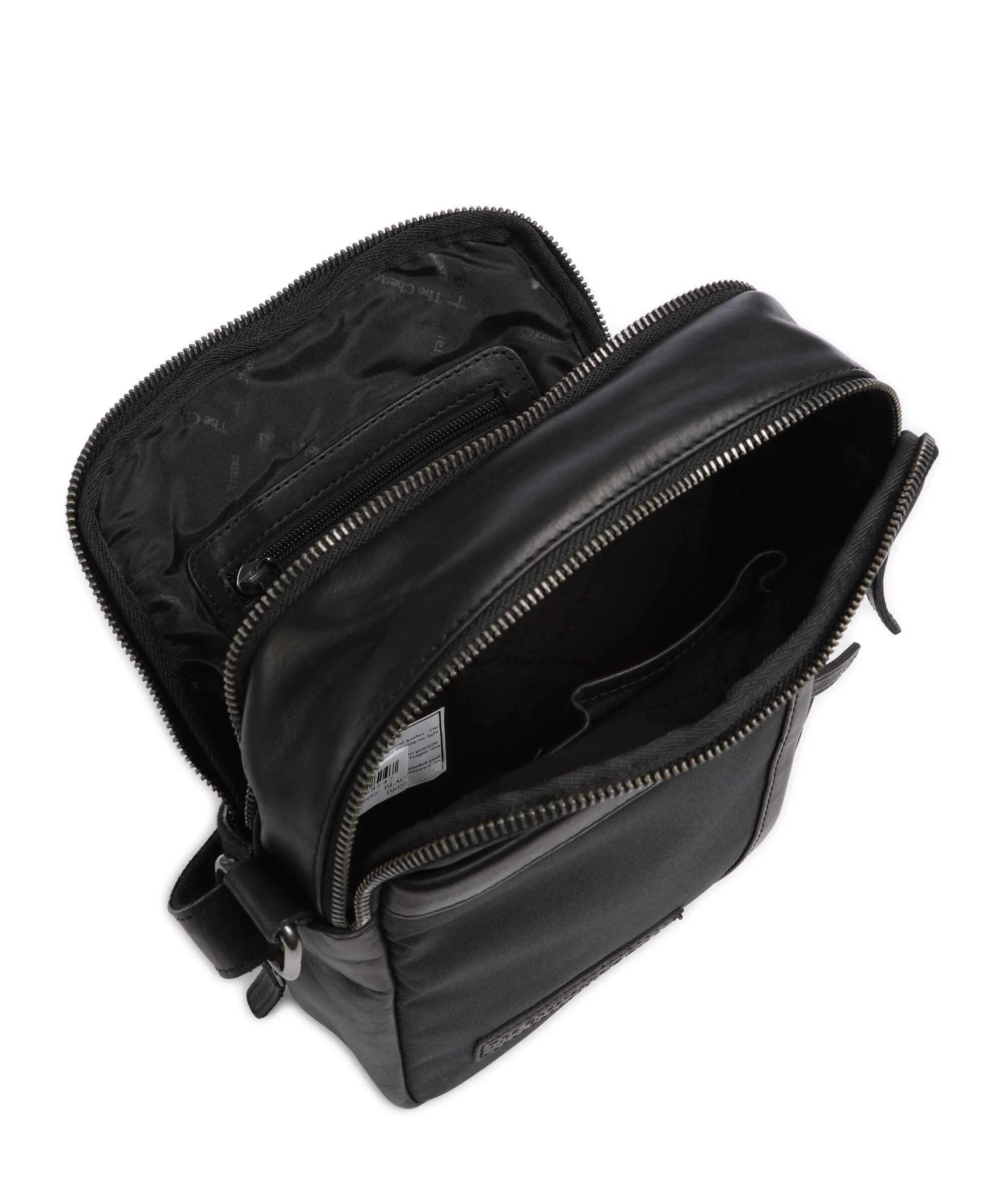  The Chesterfield Brand Fusion Arendal Borsa a tracolla nylon, pelle nero  