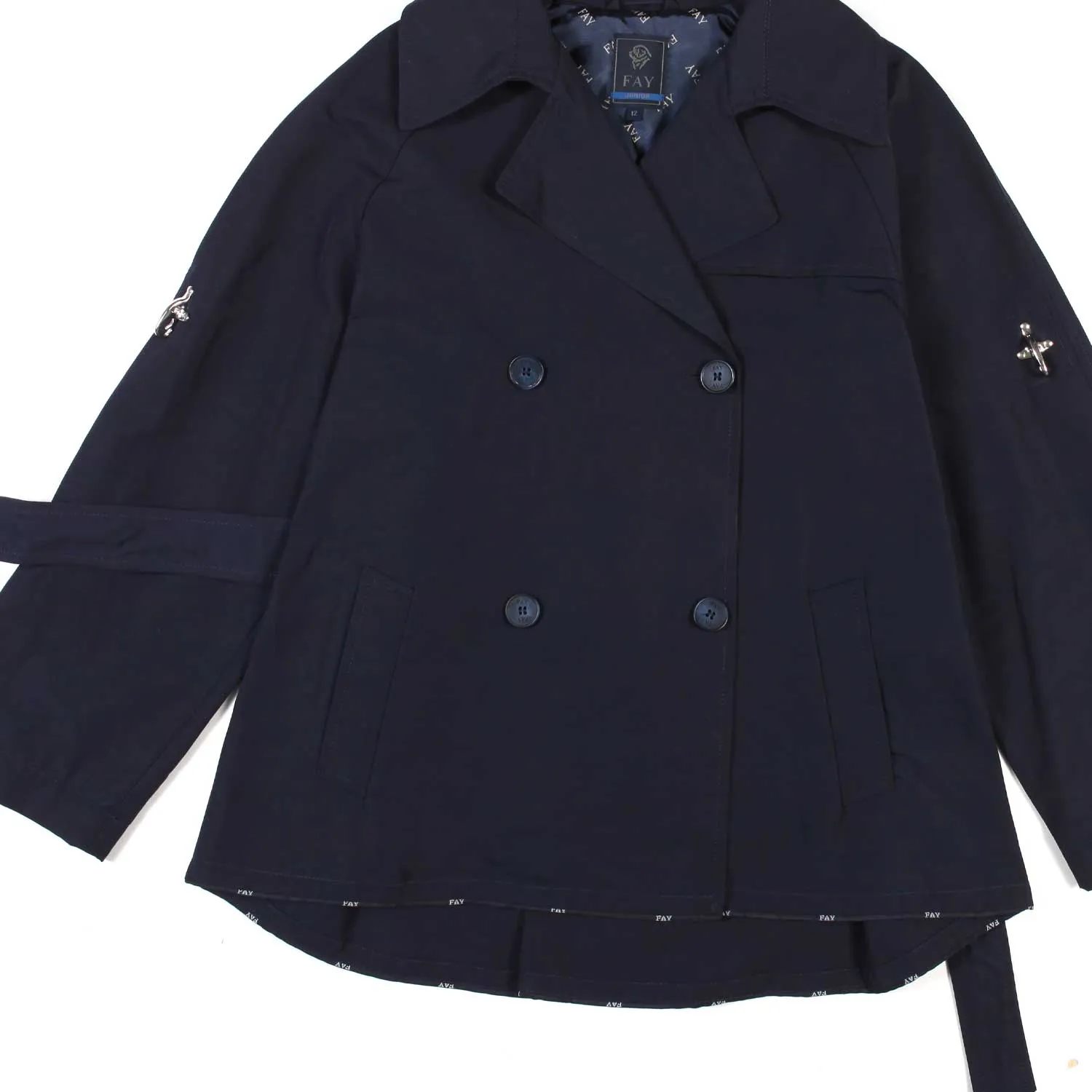 Trench Coat Blu Notte Bambina E Teenager