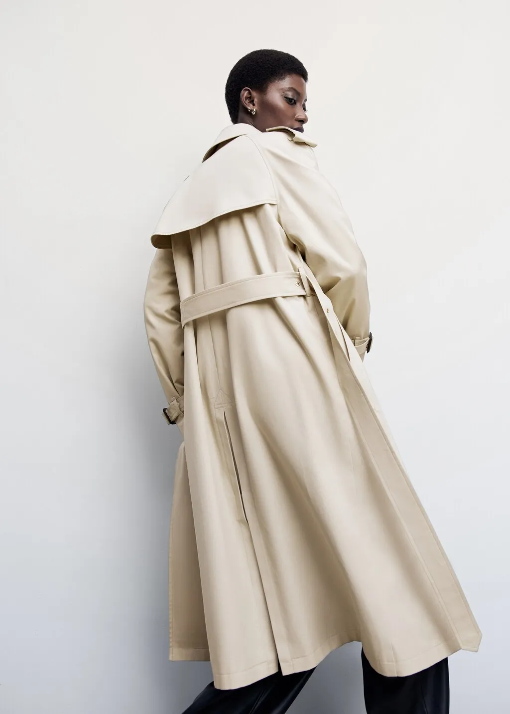 Trench cotone cintura