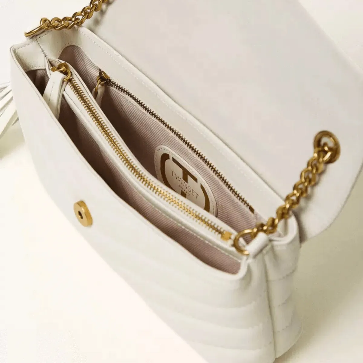 TWINSET BORSA TB7192 PELLE BIANCO  
