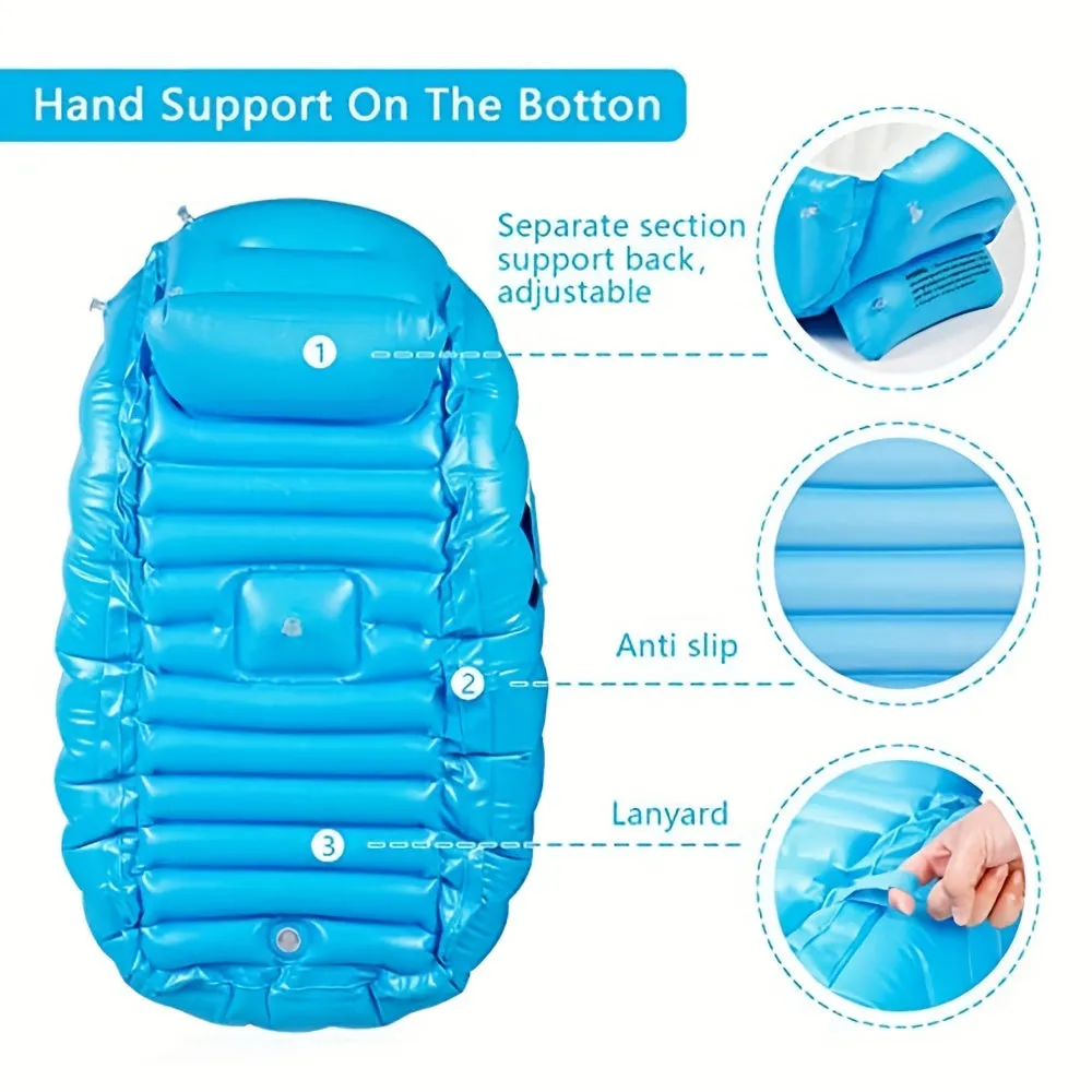 Vasca da bagno gonfiabile per bambini portatile da 1 pezzo - Mini piscina ad aria antiscivolo, adatta ai viaggi, per bambini, Na