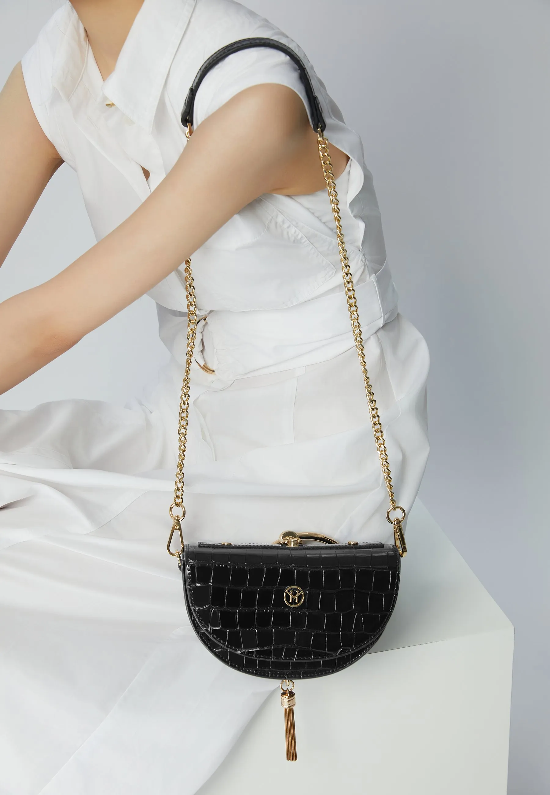 VINTAGE HALF-MOON - Borsa a mano