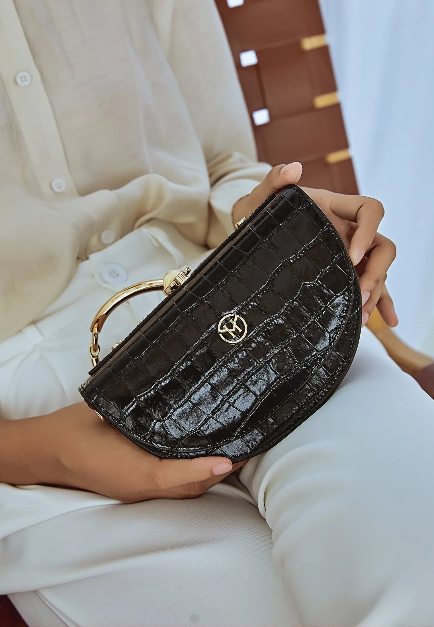 VINTAGE HALF-MOON - Borsa a mano