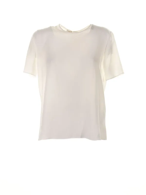 White silk blouse