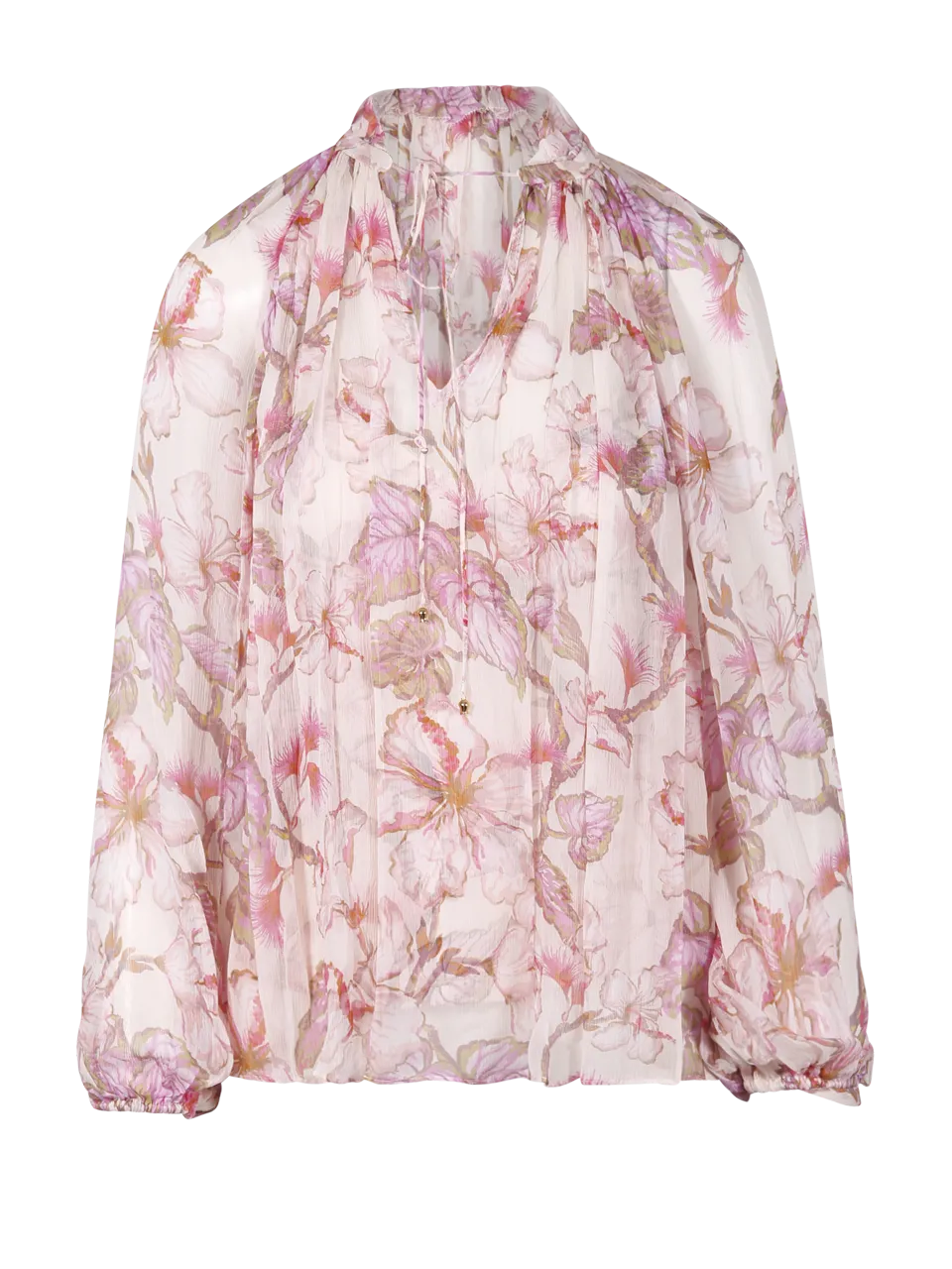 WOMAN ZIMMERMANN PINK VISCOSE MATCHMAKER BILLOW BLOUSE