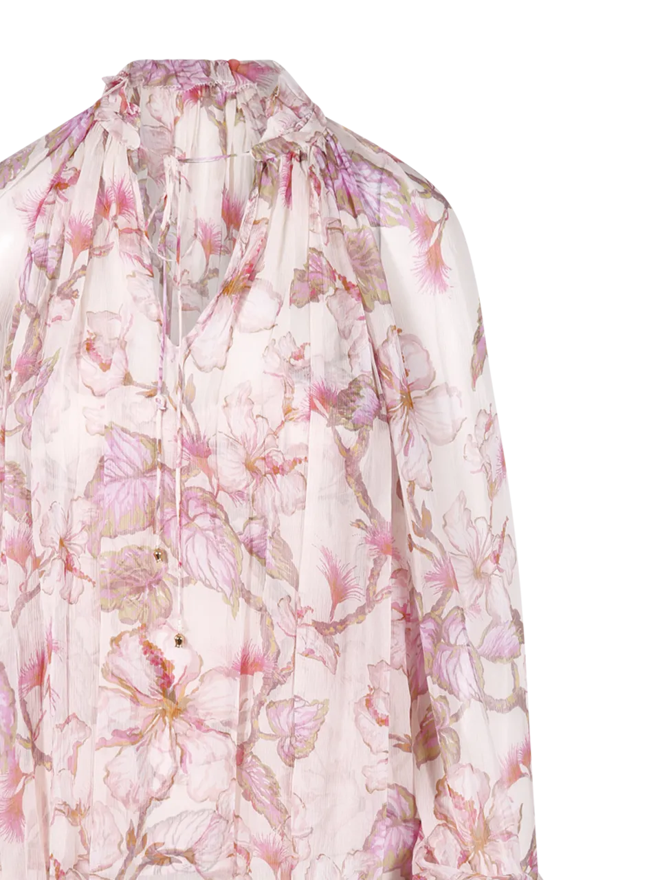 WOMAN ZIMMERMANN PINK VISCOSE MATCHMAKER BILLOW BLOUSE