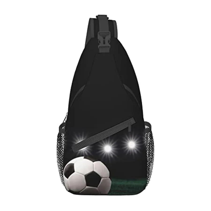 YUNKOU Borsa a tracolla per pittura di calcio Zaino da uomo unisex una borsa a tracolla zaino da viaggio da trekking, nero, Tagl