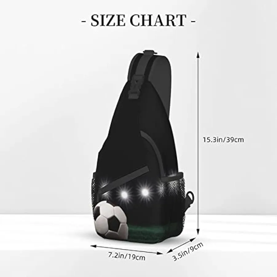 YUNKOU Borsa a tracolla per pittura di calcio Zaino da uomo unisex una borsa a tracolla zaino da viaggio da trekking, nero, Tagl