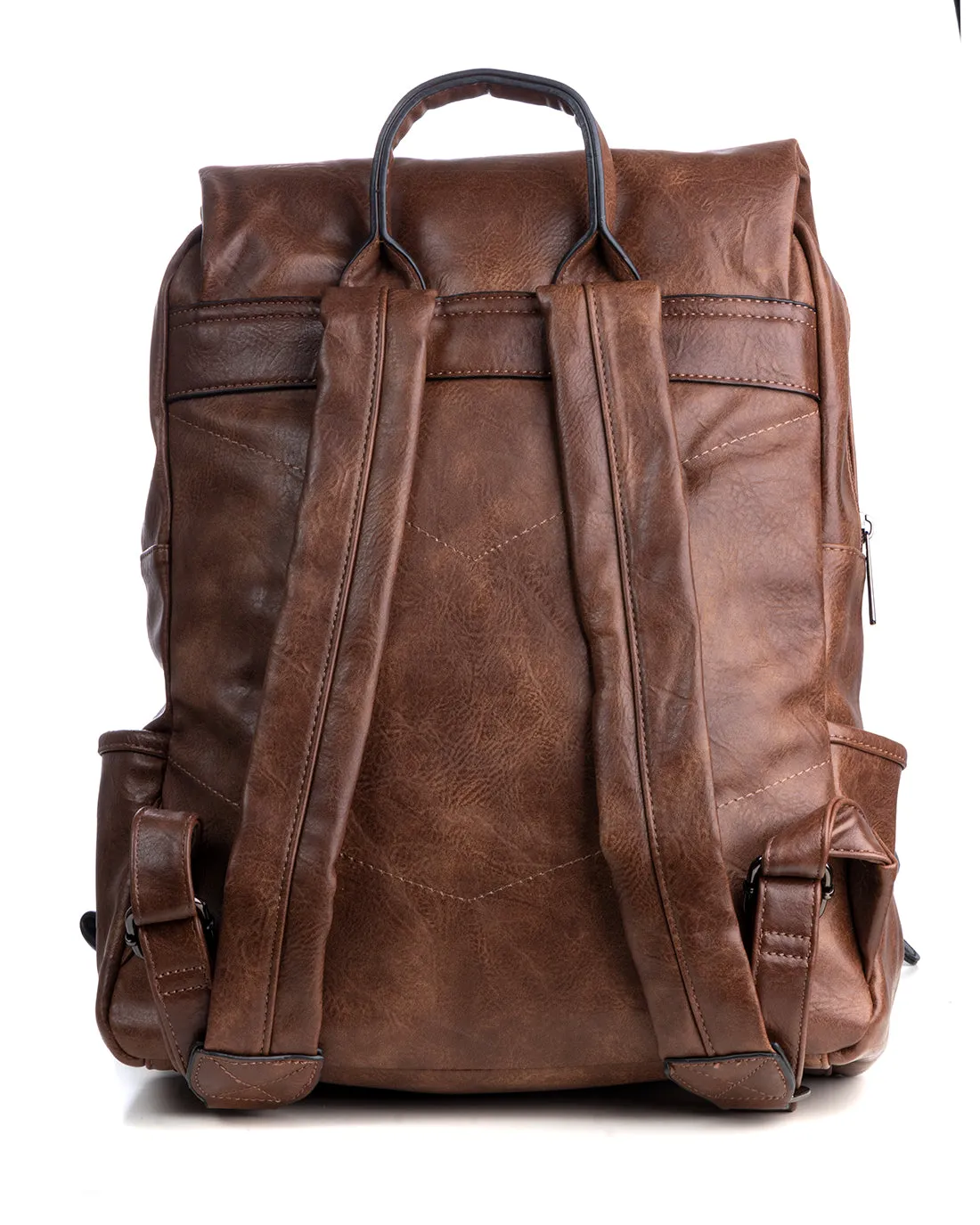 Zaino Zainetto Da Spalla Borsa Uomo Unisex Ecopelle Vintage Marrone GIOSAL-ZU1100A