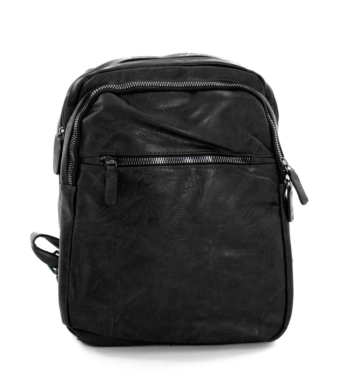 Zaino Zainetto Da Spalla Borsa Uomo Unisex Ecopelle Vintage Nero GIOSAL-ZU1038A