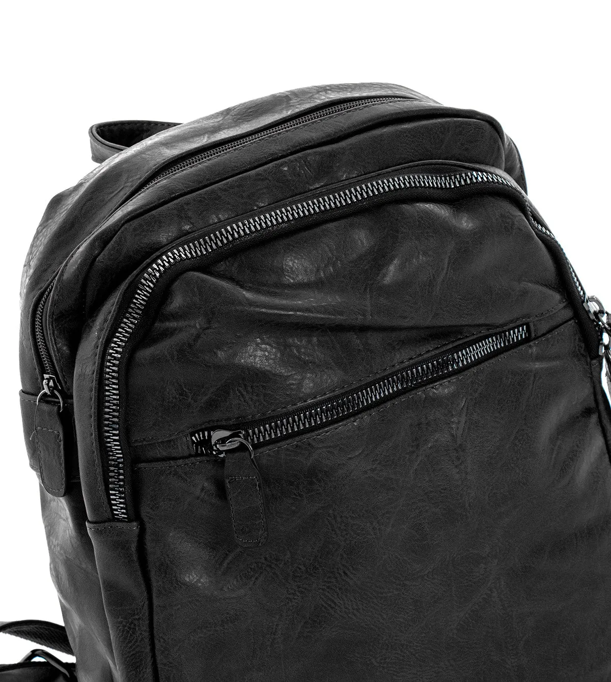 Zaino Zainetto Da Spalla Borsa Uomo Unisex Ecopelle Vintage Nero GIOSAL-ZU1038A