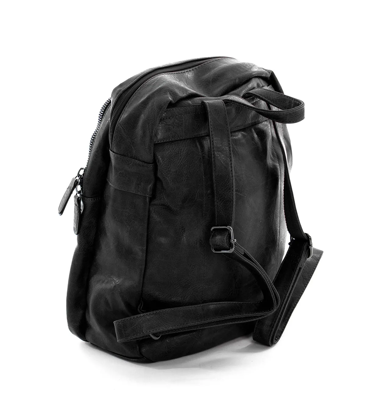 Zaino Zainetto Da Spalla Borsa Uomo Unisex Ecopelle Vintage Nero GIOSAL-ZU1038A