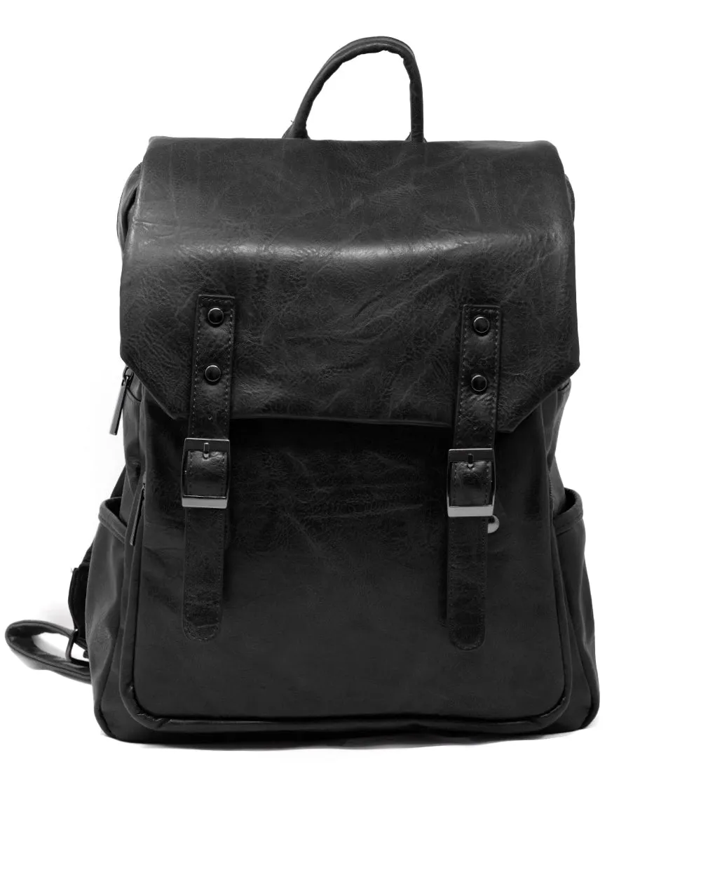 Zaino Zainetto Da Spalla Borsa Uomo Unisex Ecopelle Vintage Nero GIOSAL-ZU1097A