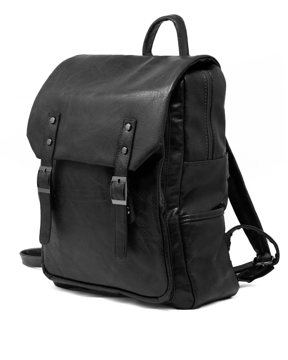 Zaino Zainetto Da Spalla Borsa Uomo Unisex Ecopelle Vintage Nero GIOSAL-ZU1097A